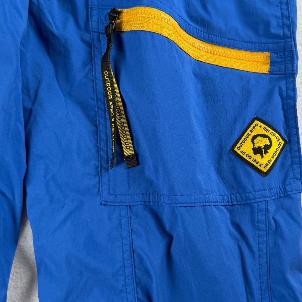 Rei Co-op x Outdoor Women's Afro Trail Hiking Pants Blue Yellow 8 Petite - Picture 10 of 11